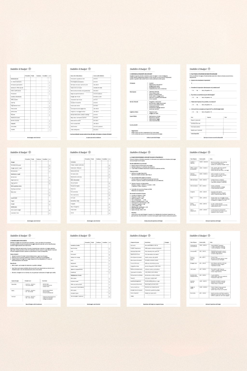 Sezione Budget