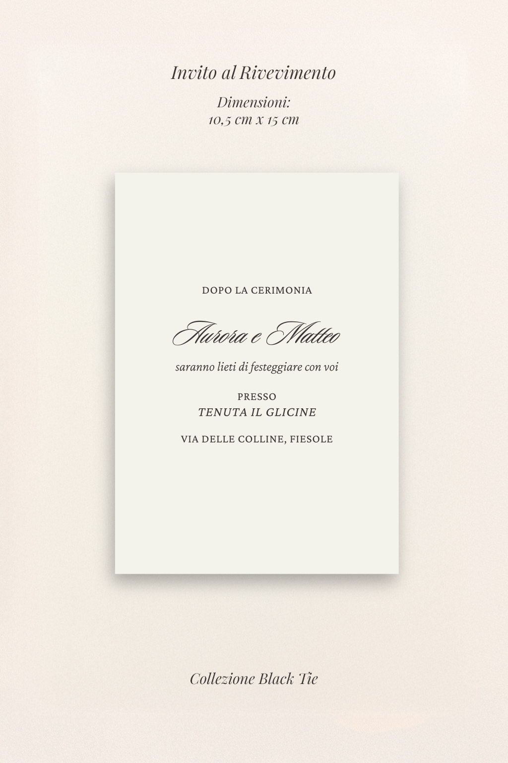 Partecipazioni di matrimonio digitali — Collezione Black Tie