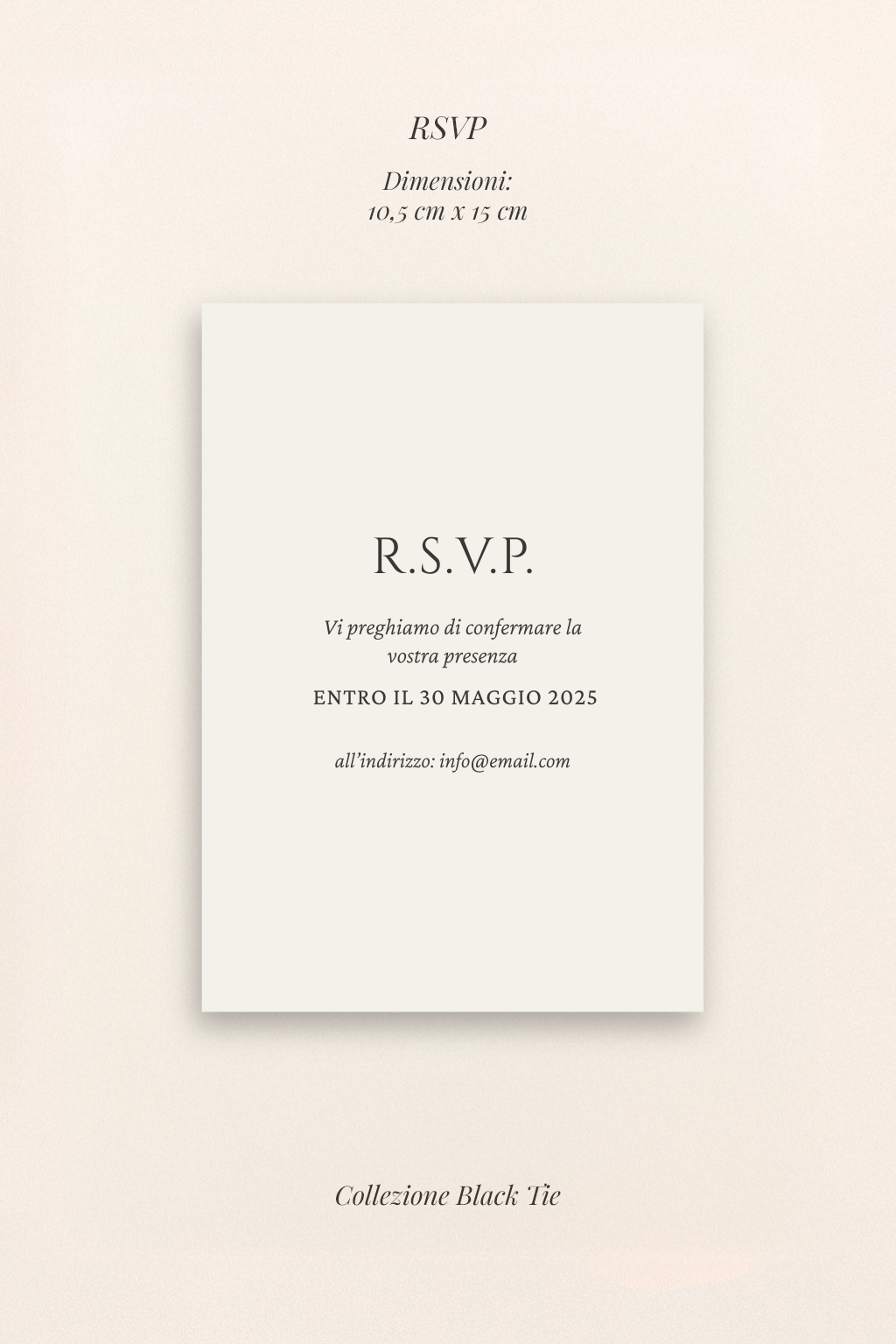 Partecipazioni di matrimonio digitali — Collezione Black Tie